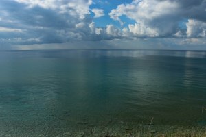 Blick von unserem Platz aufs Ionische Meer
