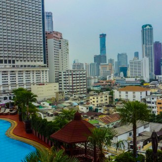 Blick aus dem Hotelfenster des Centre Point Silom in Bangkok